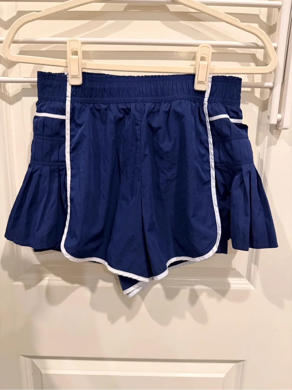 Yogalicious Navy and White Trim Athletic Shorts
